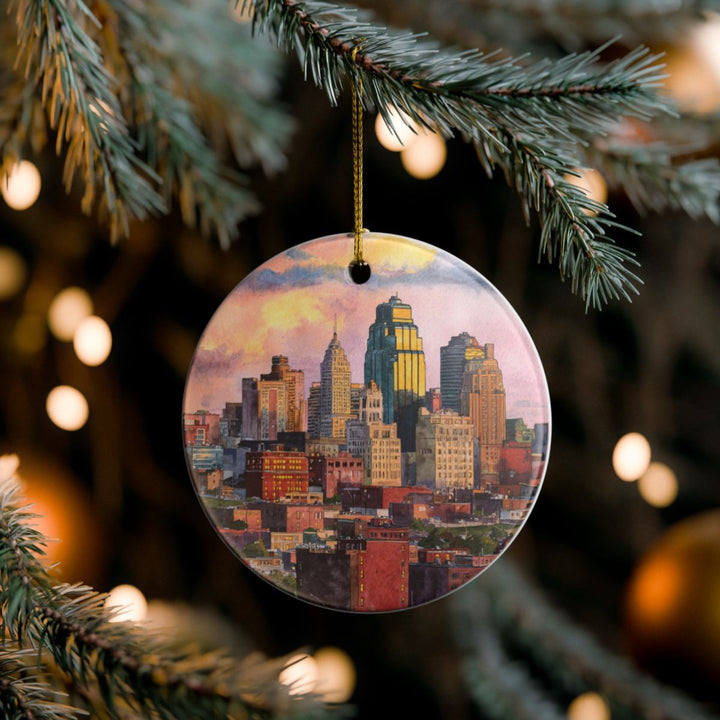 Kansas City Missouri USA Ornament: Unique Kansas City Souvenir, Kansas City Missouri Xmas Decor, and Authentic Kansas City Gift