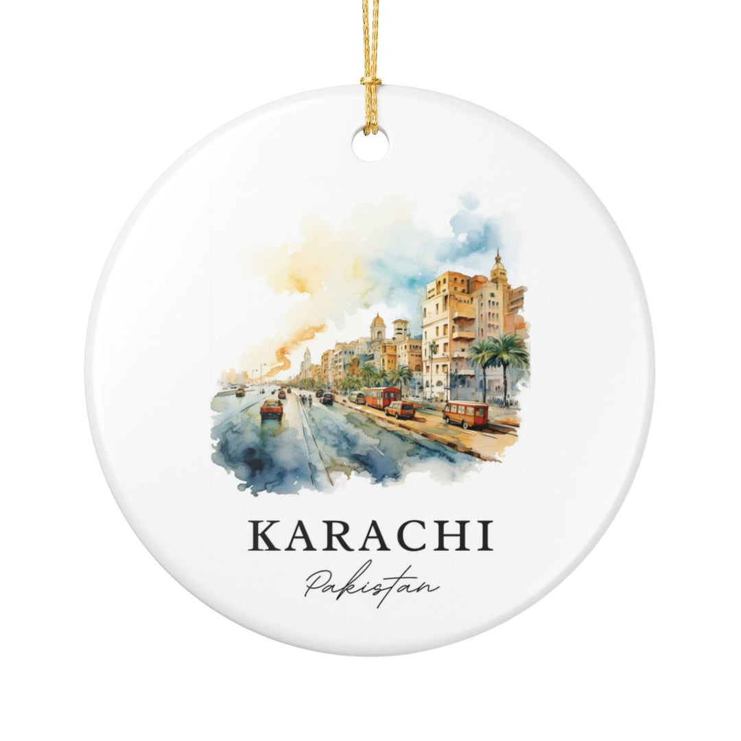 Karachi Pakistan Ornament: Unique Karachi Pakistan Souvenir, Karachi Pakistan Xmas Decor, and Authentic Karachi Pakistan Gift