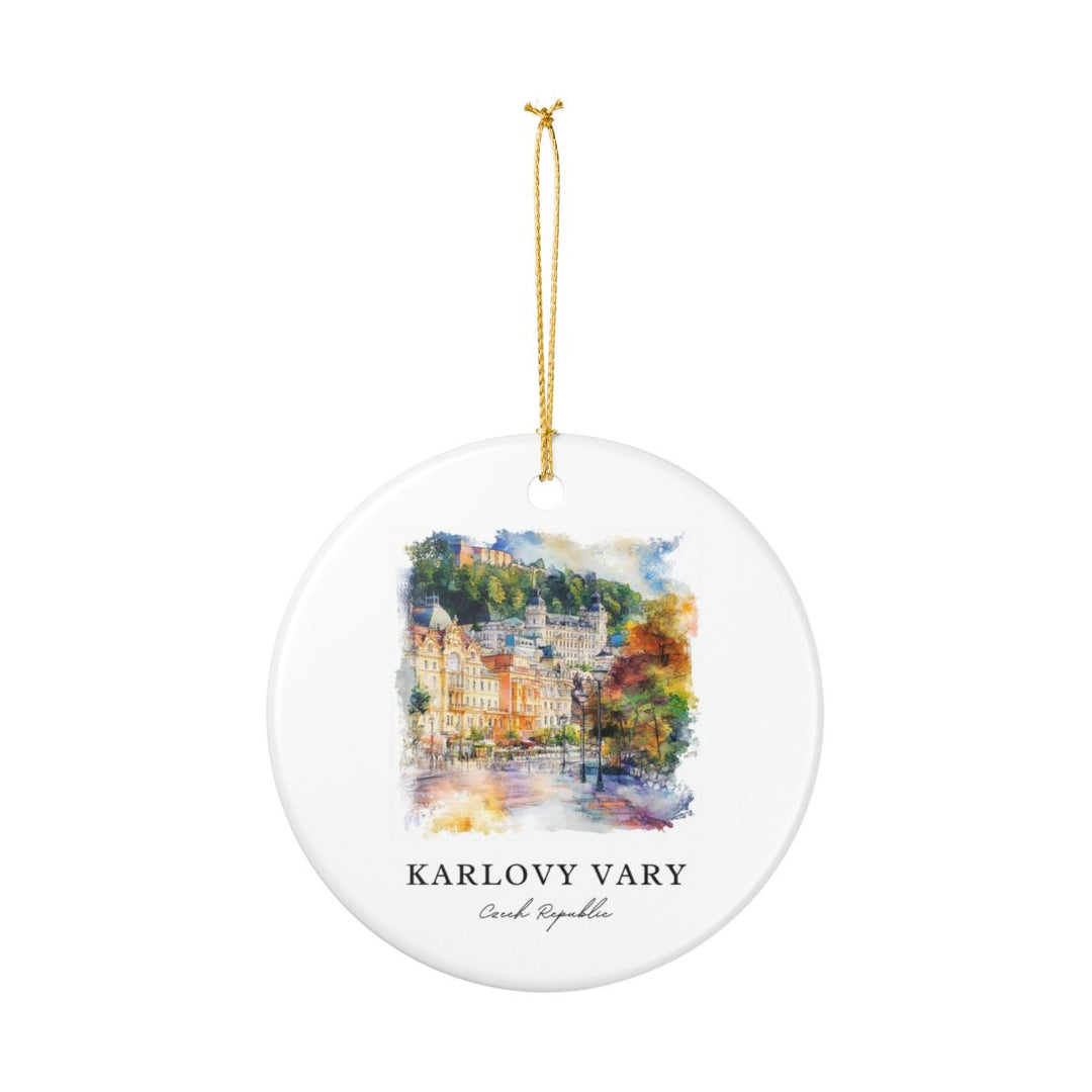 Karlovy Vary Czech Republic Ornament: Unique Karlovy Vary Souvenir, Karlovy Vary Czech Republic Xmas Decor, and Authentic Karlovy Vary Gift