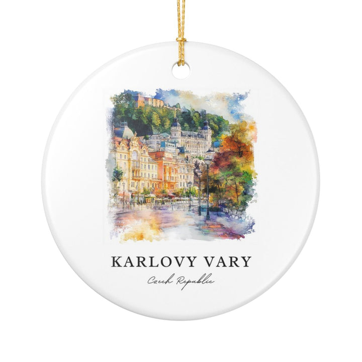 Karlovy Vary Czech Republic Ornament: Unique Karlovy Vary Souvenir, Karlovy Vary Czech Republic Xmas Decor, and Authentic Karlovy Vary Gift