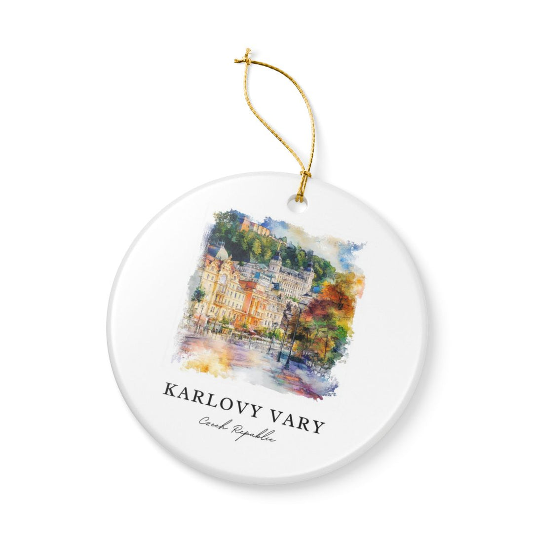 Karlovy Vary Czech Republic Ornament: Unique Karlovy Vary Souvenir, Karlovy Vary Czech Republic Xmas Decor, and Authentic Karlovy Vary Gift