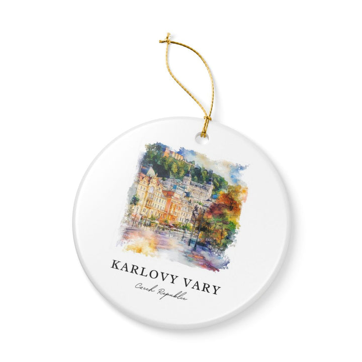 Karlovy Vary Czech Republic Ornament: Unique Karlovy Vary Souvenir, Karlovy Vary Czech Republic Xmas Decor, and Authentic Karlovy Vary Gift