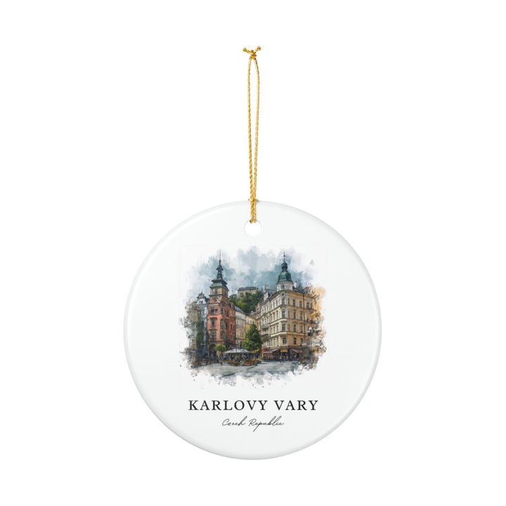 Karlovy Vary Czech Republic Ornament: Unique Karlovy Vary Souvenir, Karlovy Vary Czech Republic Xmas Decor, and Authentic Karlovy Vary Gift