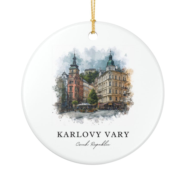 Karlovy Vary Czech Republic Ornament: Unique Karlovy Vary Souvenir, Karlovy Vary Czech Republic Xmas Decor, and Authentic Karlovy Vary Gift