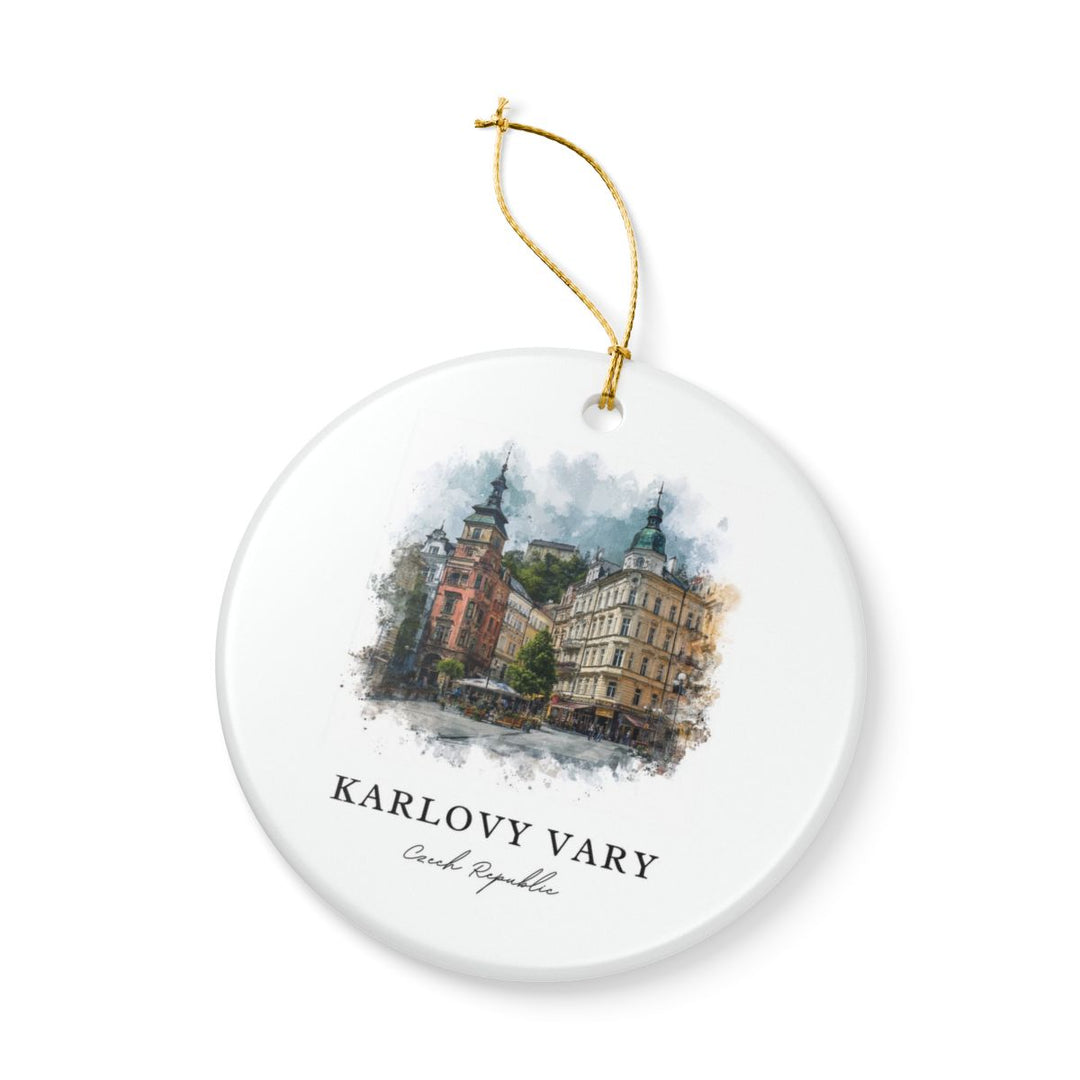Karlovy Vary Czech Republic Ornament: Unique Karlovy Vary Souvenir, Karlovy Vary Czech Republic Xmas Decor, and Authentic Karlovy Vary Gift