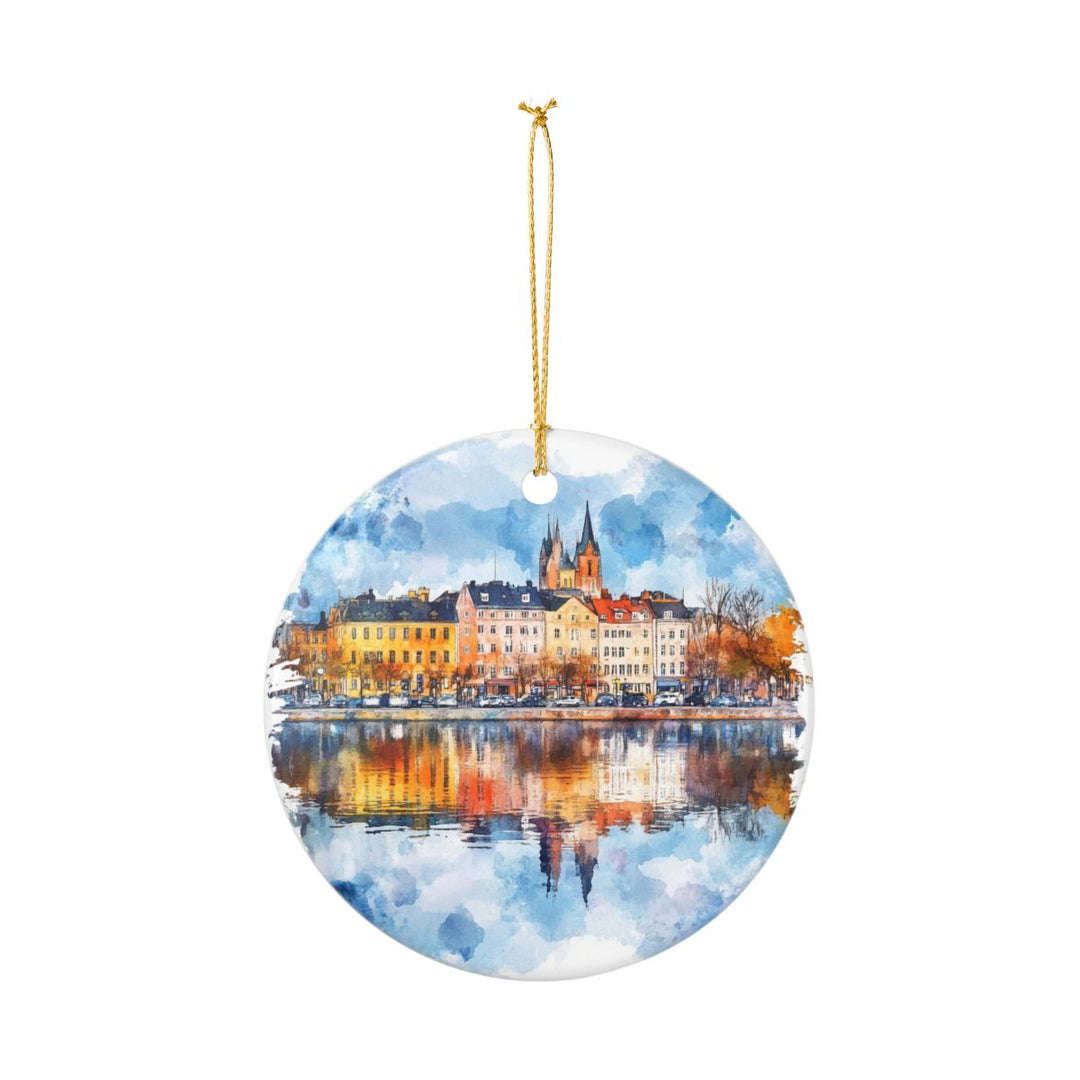 Karlstad Sweden Ornament: Unique Karlstad Souvenir, Karlstad Sweden Xmas Decor, and Authentic Karlstad Gift