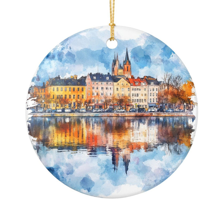 Karlstad Sweden Ornament: Unique Karlstad Souvenir, Karlstad Sweden Xmas Decor, and Authentic Karlstad Gift