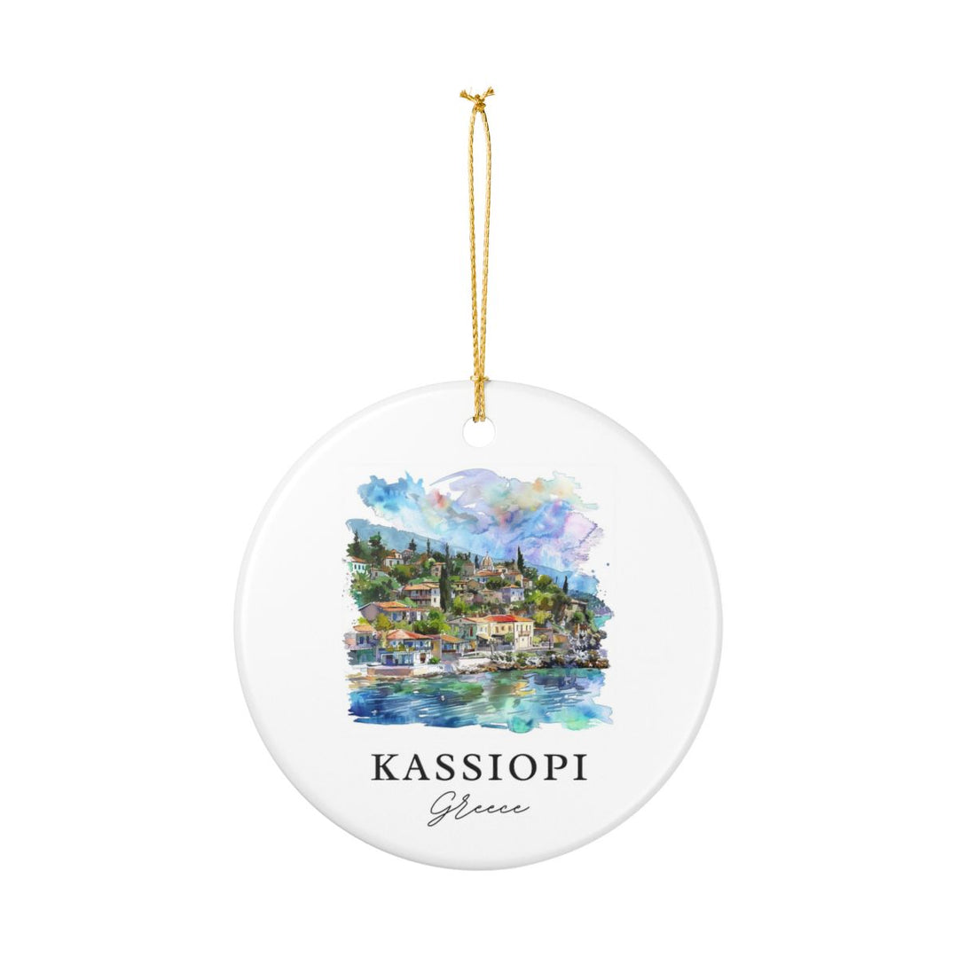 Kassiopi Greece Ornament: Unique Kassiopi Souvenir, Kassiopi Greece Xmas Decor, and Authentic Kassiopi Gift