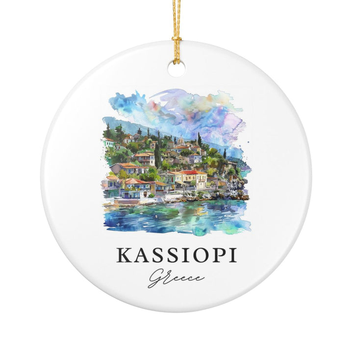 Kassiopi Greece Ornament: Unique Kassiopi Souvenir, Kassiopi Greece Xmas Decor, and Authentic Kassiopi Gift