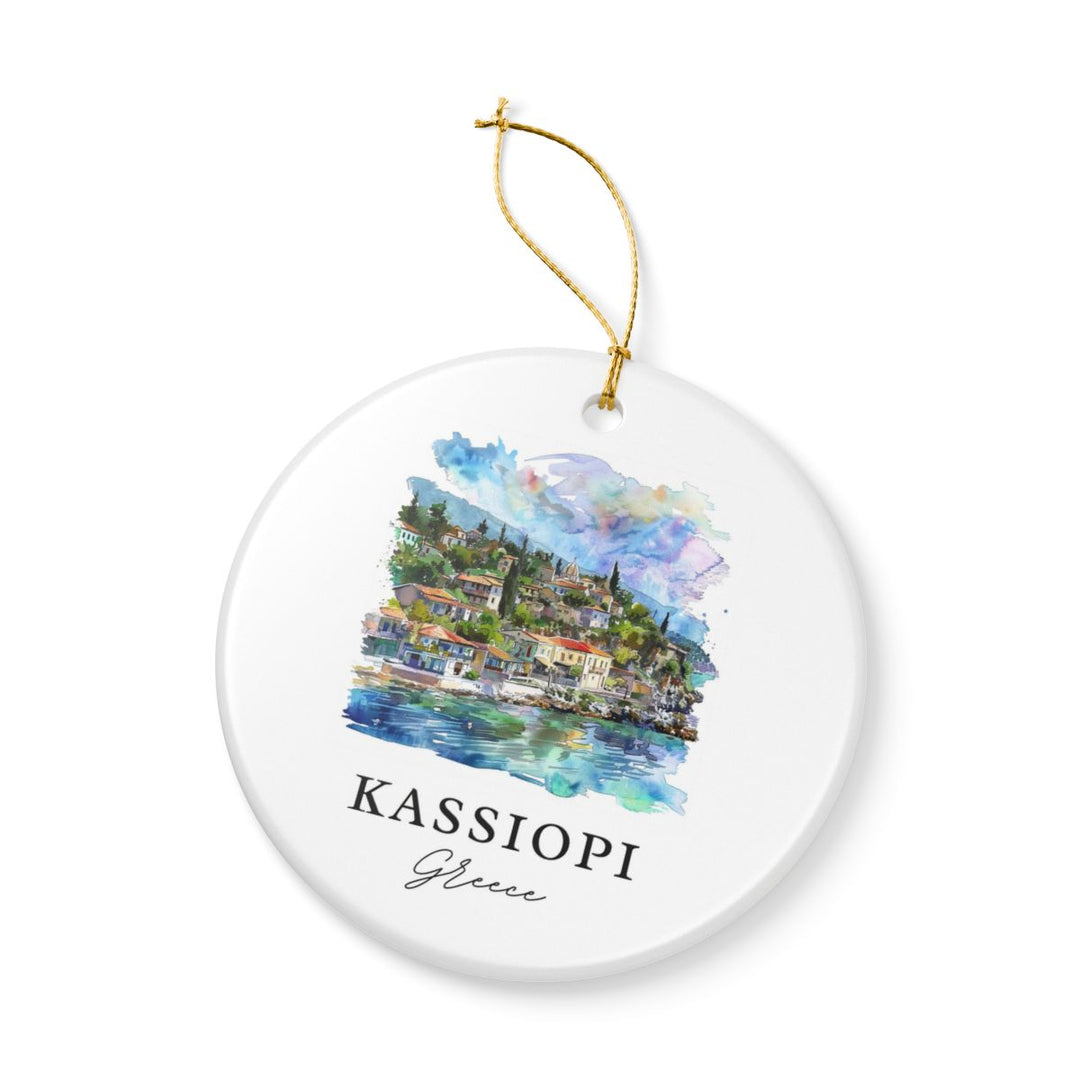 Kassiopi Greece Ornament: Unique Kassiopi Souvenir, Kassiopi Greece Xmas Decor, and Authentic Kassiopi Gift