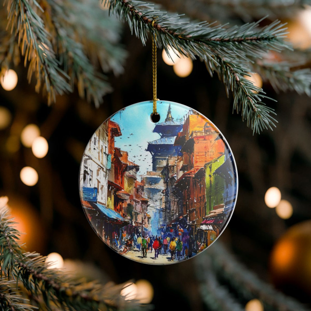 Kathmandu Nepal Ornament: Unique Kathmandu Nepal Souvenir, Kathmandu Nepal Xmas Decor, and Authentic Kathmandu Nepal Gift