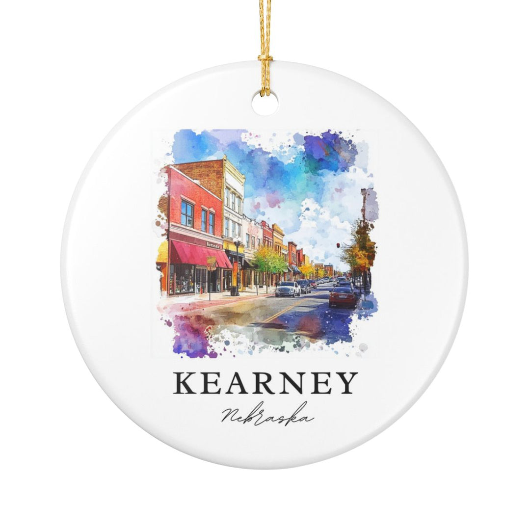 Kearney Nebraska USA Ornament: Unique Kearney Souvenir, Kearney Nebraska Xmas Decor, and Authentic Kearney Gift