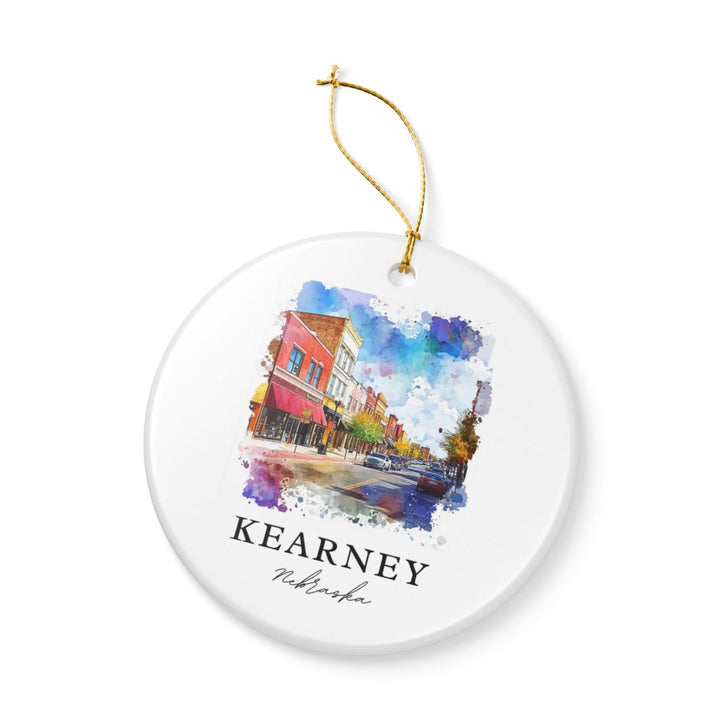 Kearney Nebraska USA Ornament: Unique Kearney Souvenir, Kearney Nebraska Xmas Decor, and Authentic Kearney Gift
