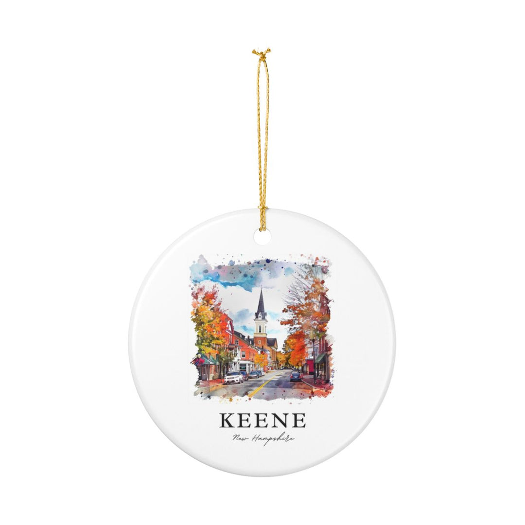 Keene New Hampshire USA Ornament: Unique Keene Souvenir, Keene New Hampshire Xmas Decor, and Authentic Keene Gift