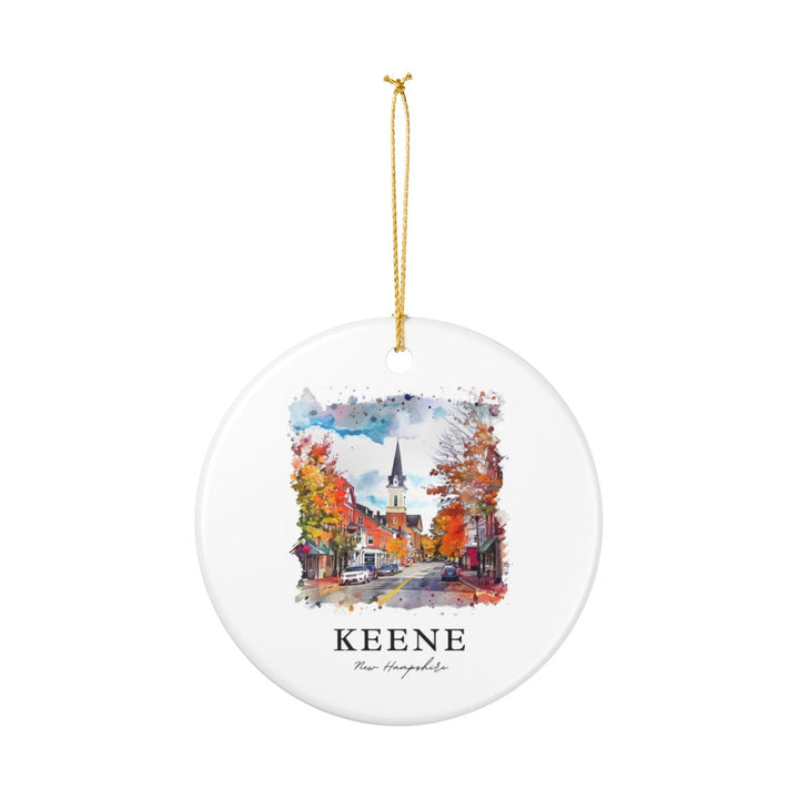 Keene New Hampshire USA Ornament: Unique Keene Souvenir, Keene New Hampshire Xmas Decor, and Authentic Keene Gift