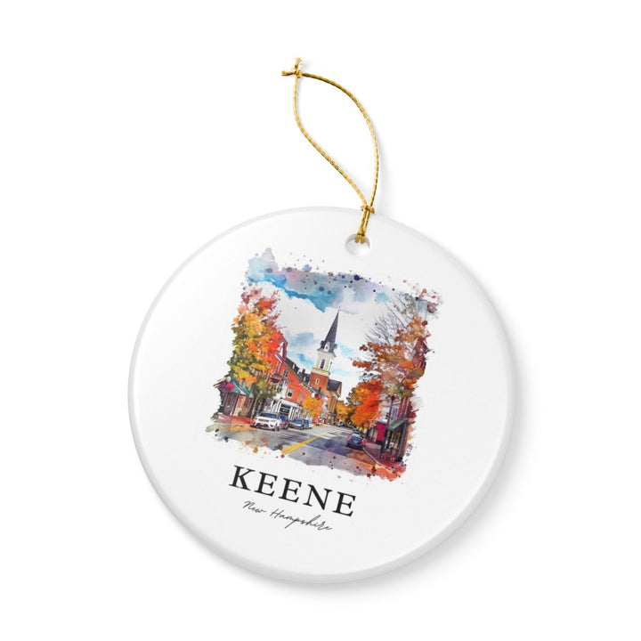 Keene New Hampshire USA Ornament: Unique Keene Souvenir, Keene New Hampshire Xmas Decor, and Authentic Keene Gift