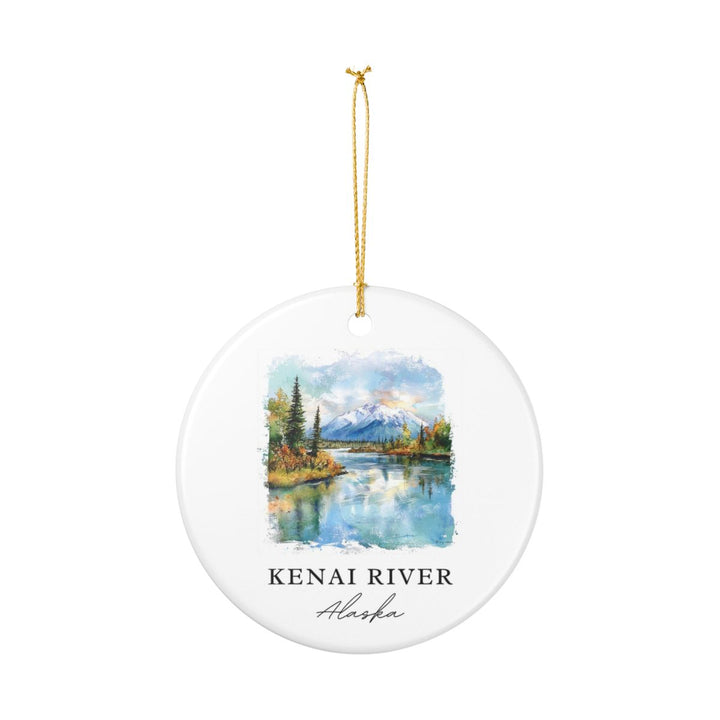 Kenai River Alaska USA Ornament: Unique Kenai River Souvenir, Kenai River Alaska Xmas Decor, and Authentic Kenai River Gift
