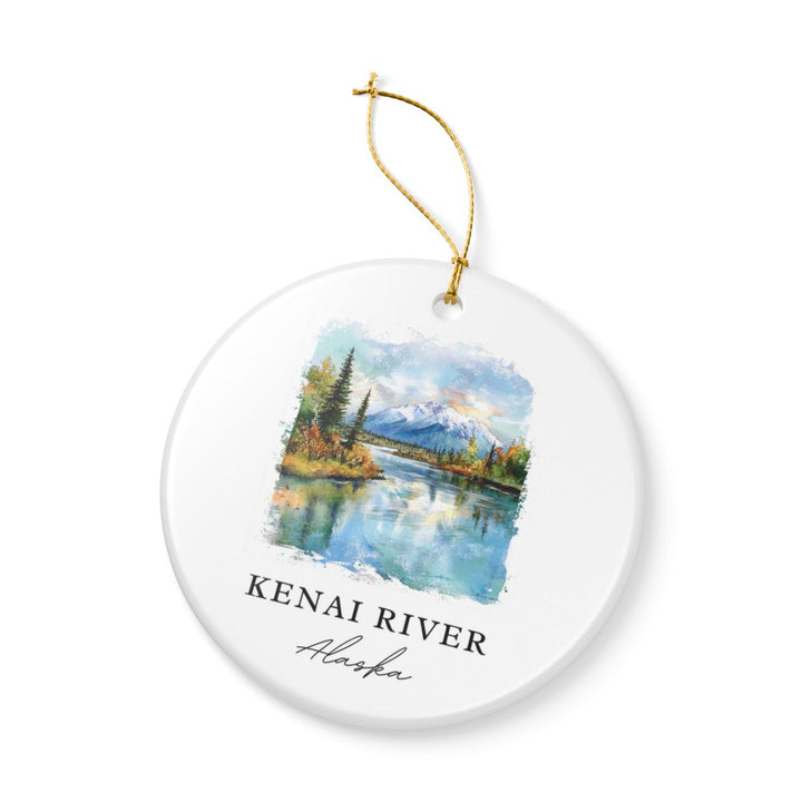 Kenai River Alaska USA Ornament: Unique Kenai River Souvenir, Kenai River Alaska Xmas Decor, and Authentic Kenai River Gift