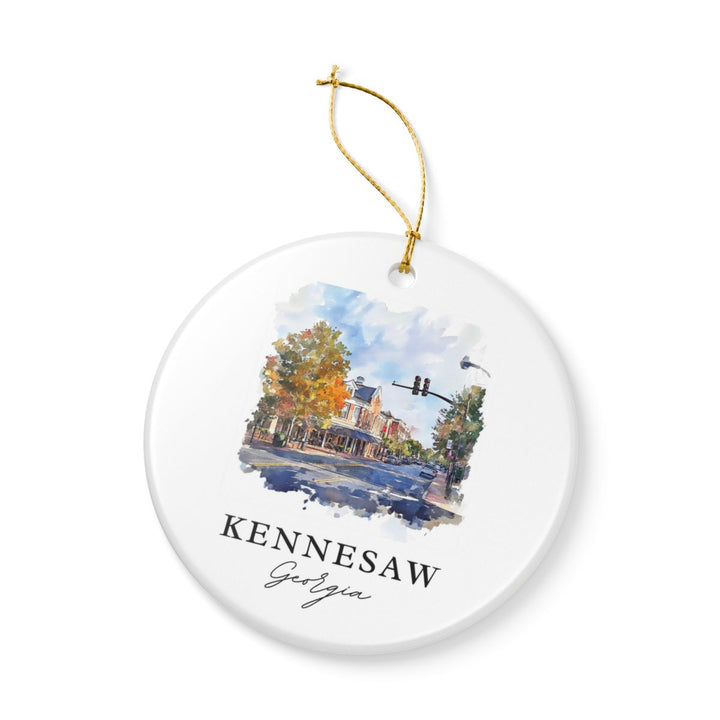 Kennesaw Georgia USA Ornament: Unique Kennesaw Souvenir, Kennesaw Georgia Xmas Decor, and Authentic Kennesaw Gift
