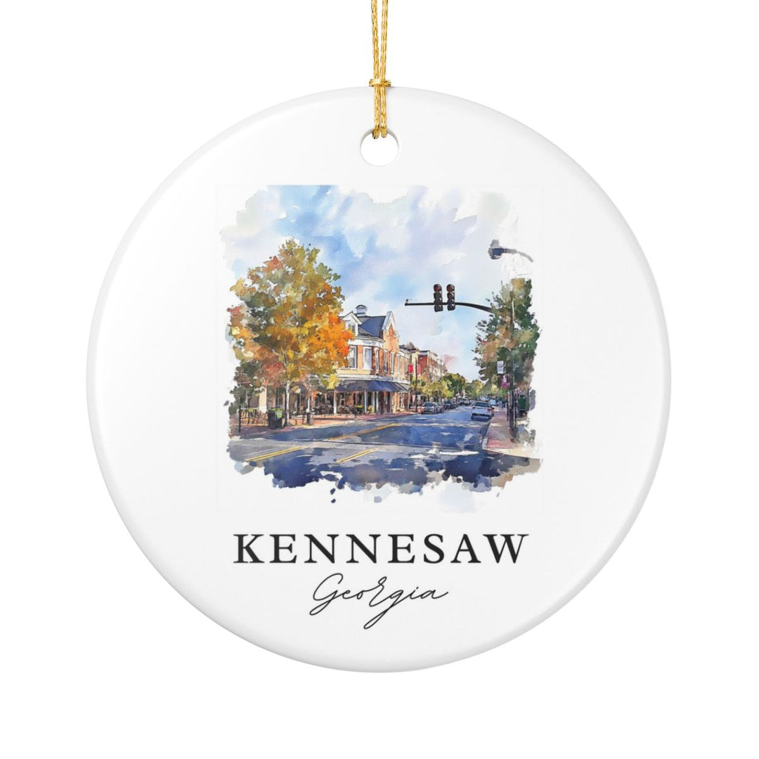 Kennesaw Georgia USA Ornament: Unique Kennesaw Souvenir, Kennesaw Georgia Xmas Decor, and Authentic Kennesaw Gift