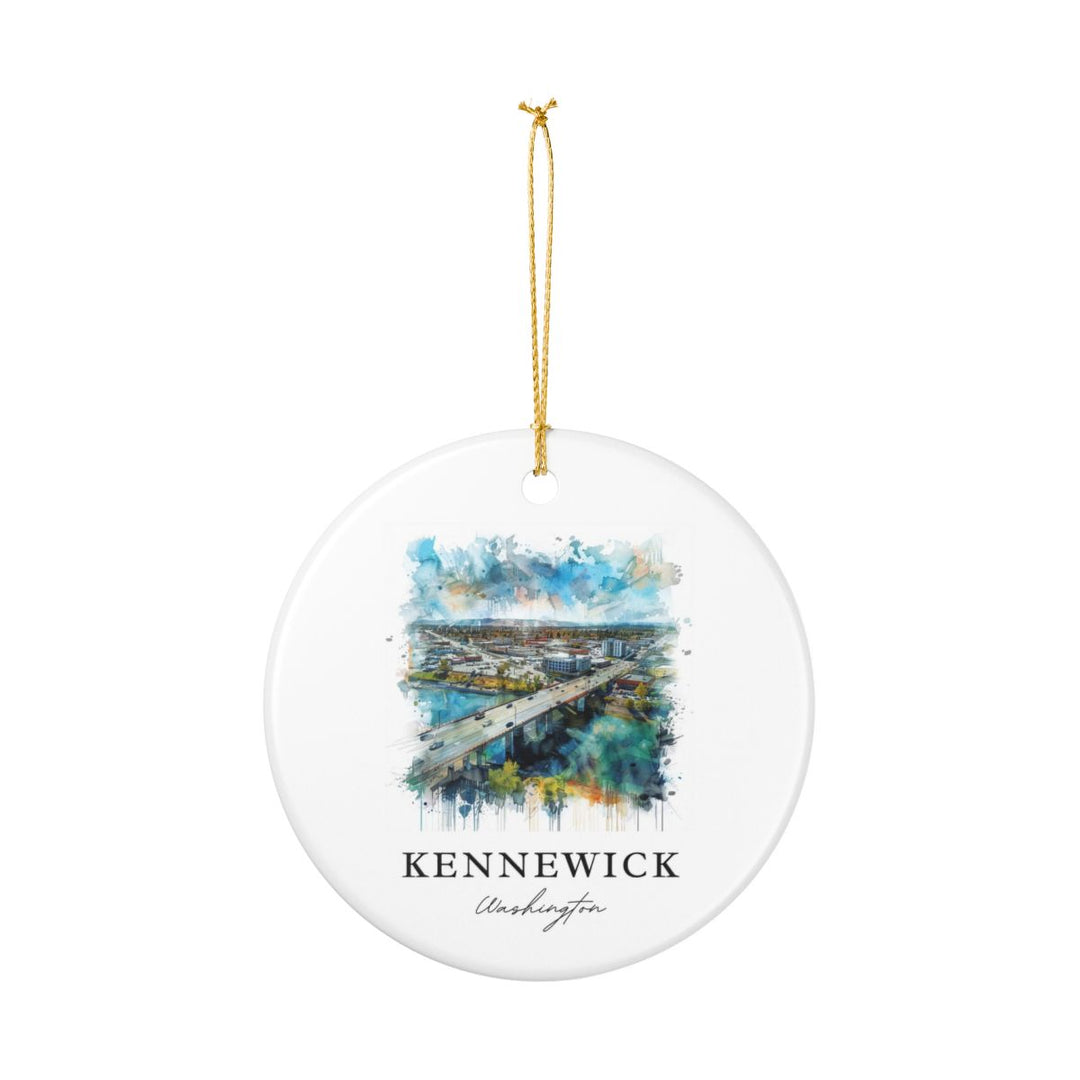 Kennewick Washington Ornament: Unique Kennewick Souvenir, Kennewick Washington Xmas Decor, and Authentic Kennewick Gift