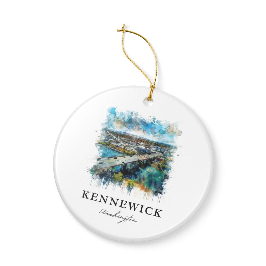 Kennewick Washington Ornament: Unique Kennewick Souvenir, Kennewick Washington Xmas Decor, and Authentic Kennewick Gift
