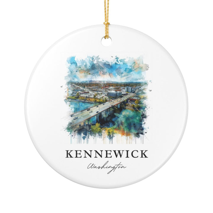Kennewick Washington Ornament: Unique Kennewick Souvenir, Kennewick Washington Xmas Decor, and Authentic Kennewick Gift