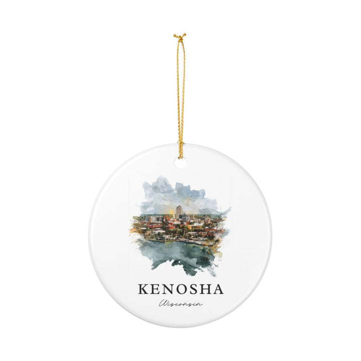 Kenosha Wisconsin Ornament: Unique Kenosha Souvenir, Kenosha Wisconsin Xmas Decor, and Authentic Kenosha Gift