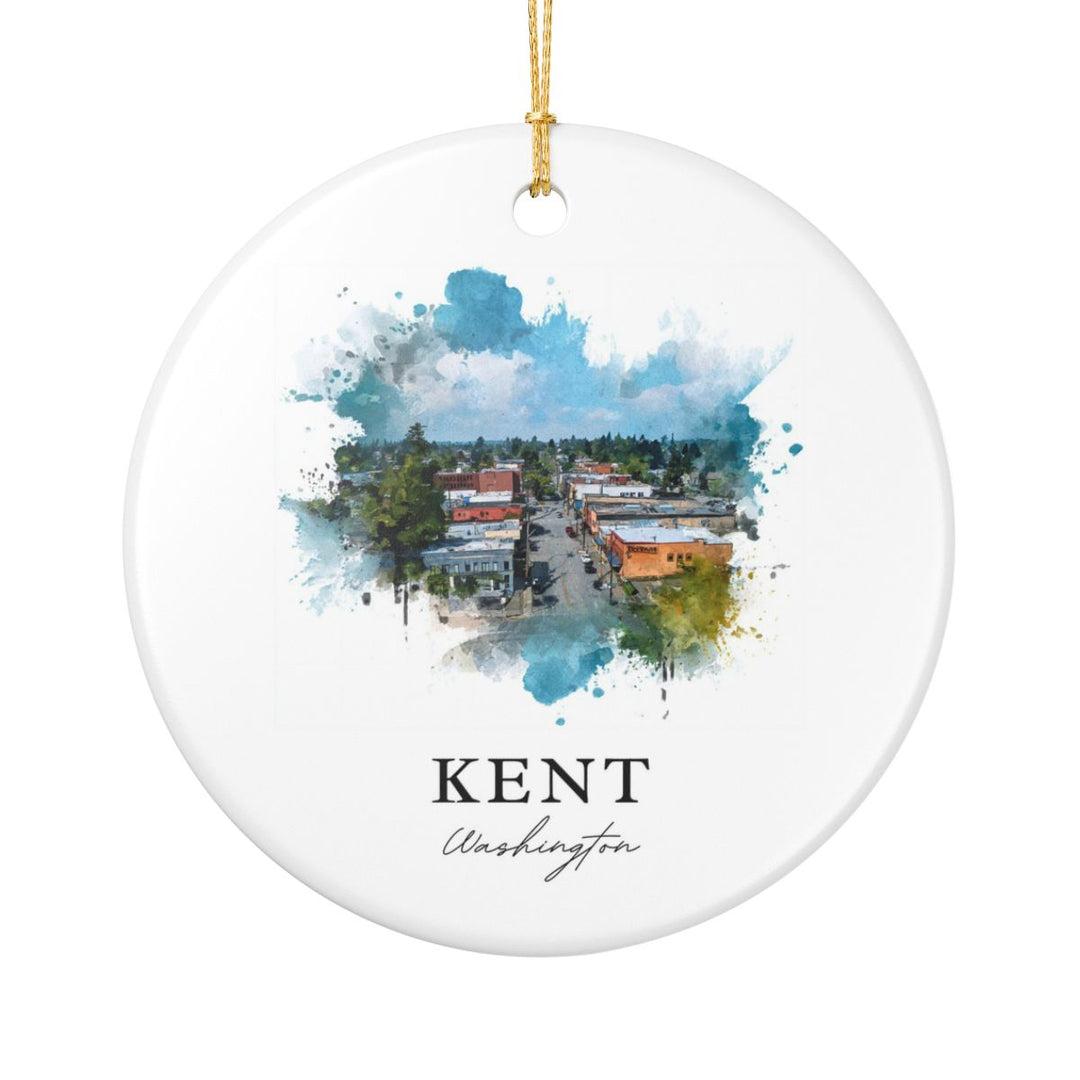 Kent Washington Ornament: Unique Kent Souvenir, Kent Washington Xmas Decor, and Authentic Kent Gift