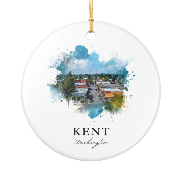 Kent Washington Ornament: Unique Kent Souvenir, Kent Washington Xmas Decor, and Authentic Kent Gift