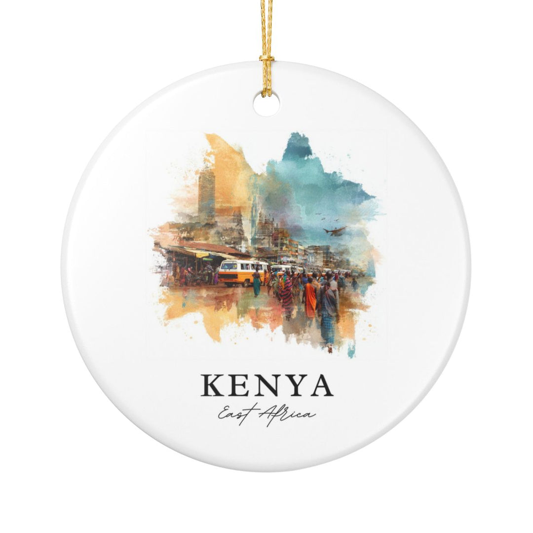 Kenya East Africa Ornament: Unique Kenya East Africa Souvenir, Kenya East Africa Xmas Decor, and Authentic Kenya East Africa Gift