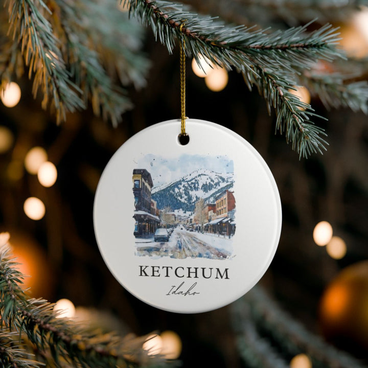 Ketchum Idaho Ornament: Unique Ketchum Souvenir, Ketchum Idaho Xmas Decor, and Authentic Ketchum Gift
