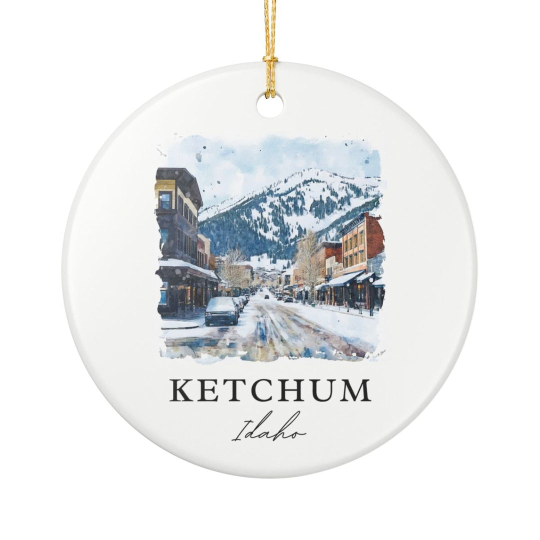 Ketchum Idaho Ornament: Unique Ketchum Souvenir, Ketchum Idaho Xmas Decor, and Authentic Ketchum Gift