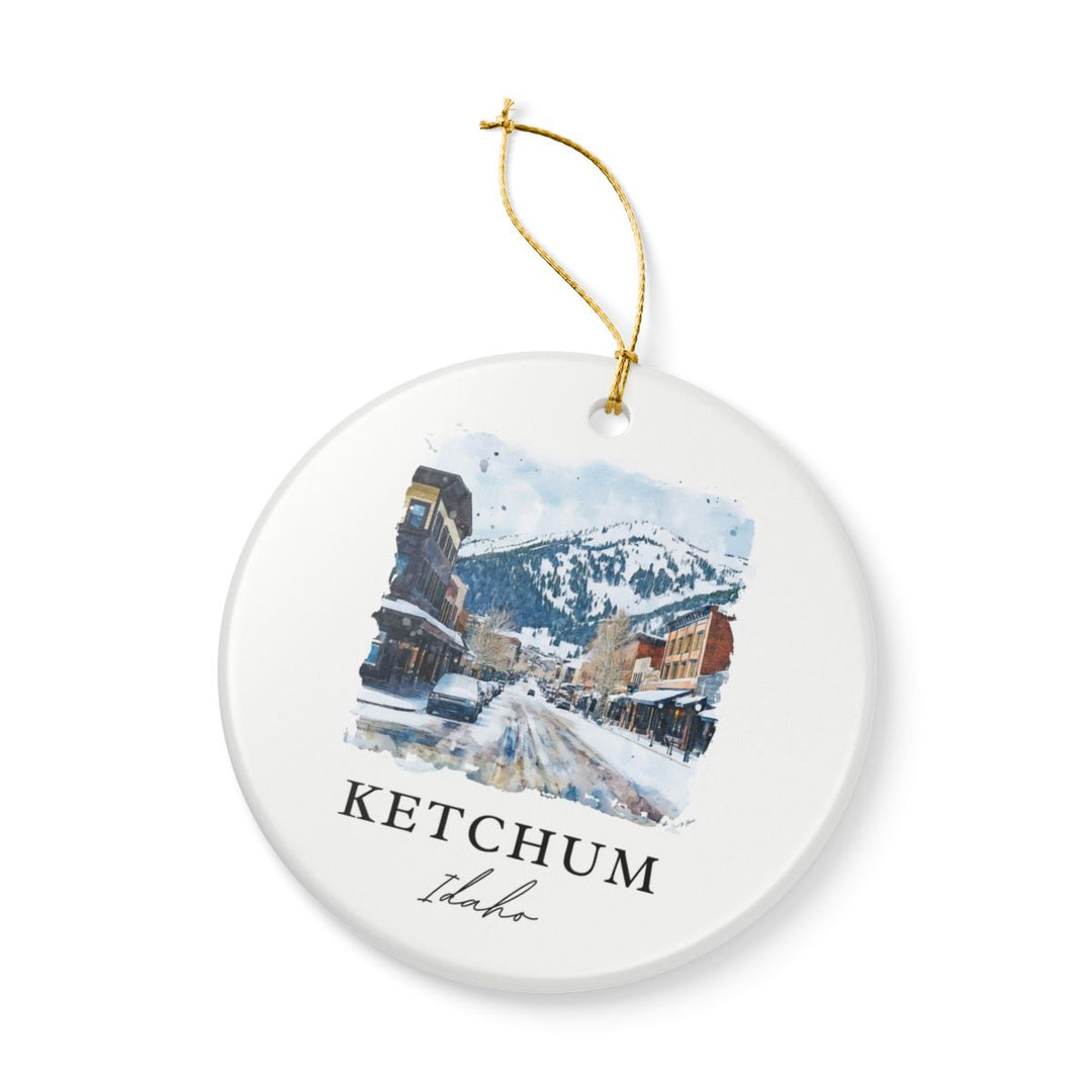 Ketchum Idaho Ornament: Unique Ketchum Souvenir, Ketchum Idaho Xmas Decor, and Authentic Ketchum Gift