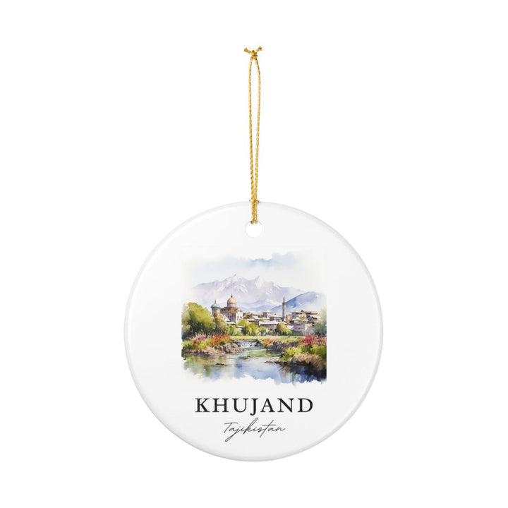 Khujand Tajikistan Ornament: Unique Khujand Tajikistan Souvenir, Khujand Tajikistan Xmas Decor, and Authentic Khujand Tajikistan Gift