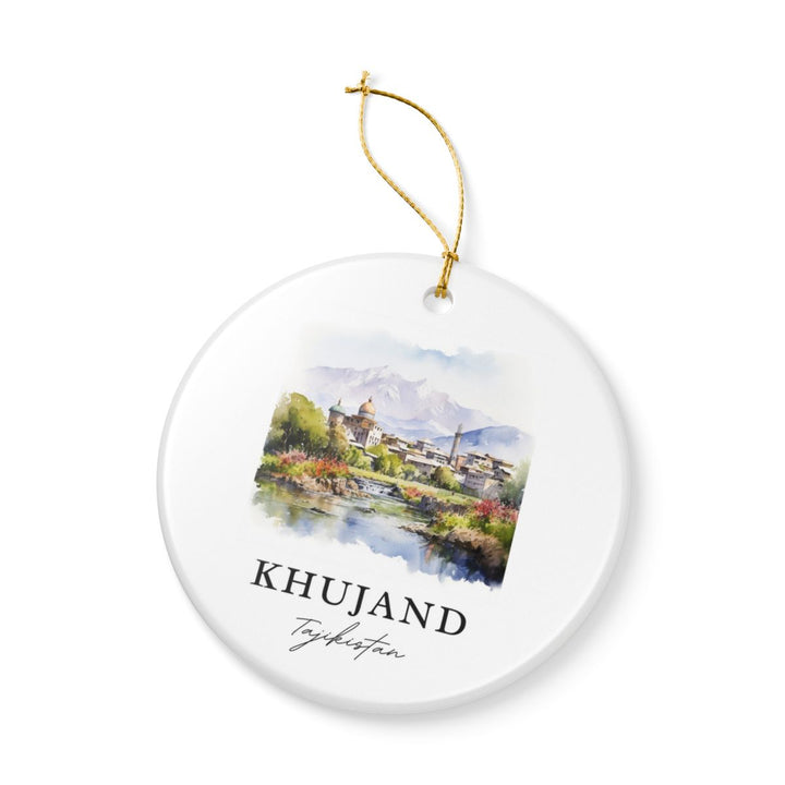 Khujand Tajikistan Ornament: Unique Khujand Tajikistan Souvenir, Khujand Tajikistan Xmas Decor, and Authentic Khujand Tajikistan Gift