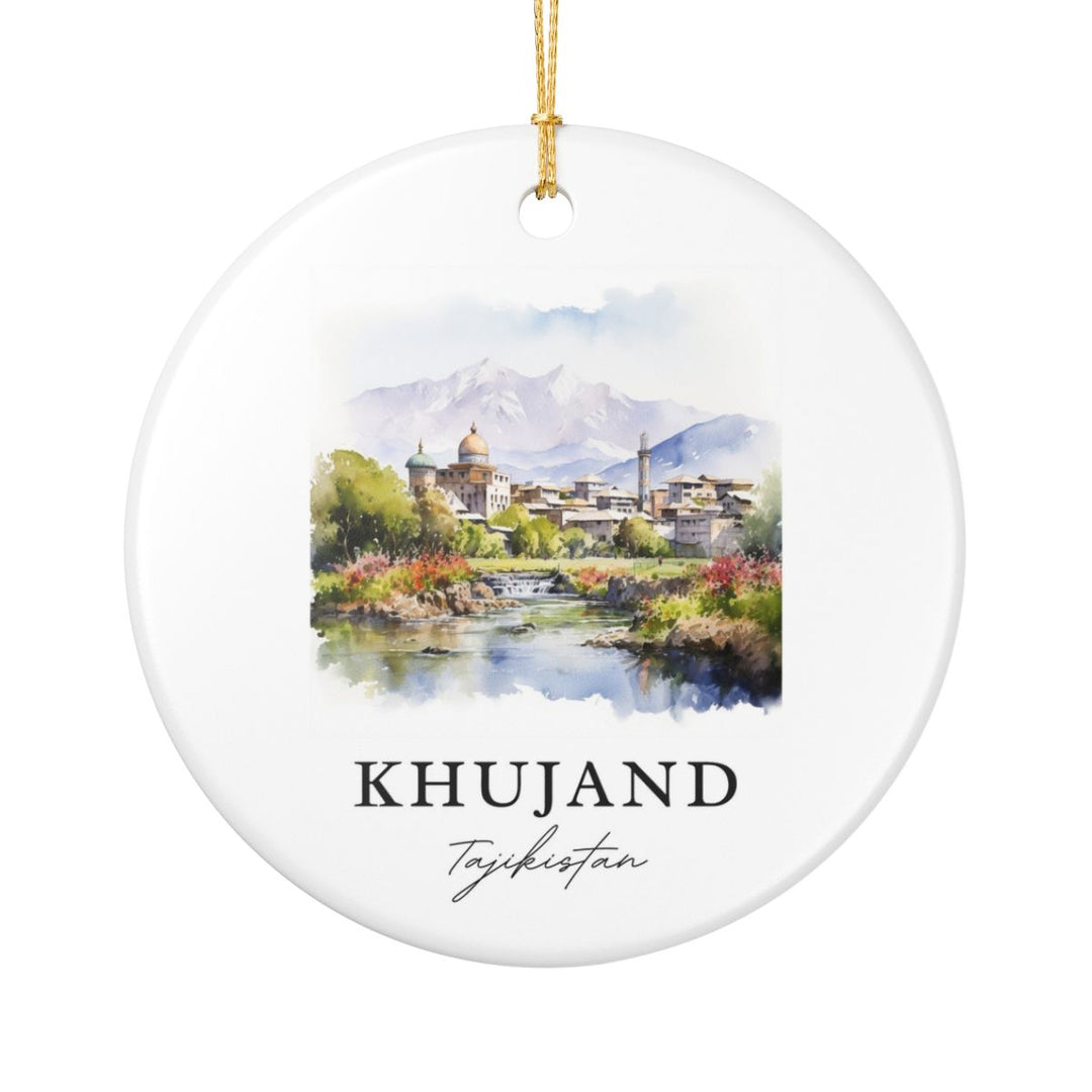 Khujand Tajikistan Ornament: Unique Khujand Tajikistan Souvenir, Khujand Tajikistan Xmas Decor, and Authentic Khujand Tajikistan Gift