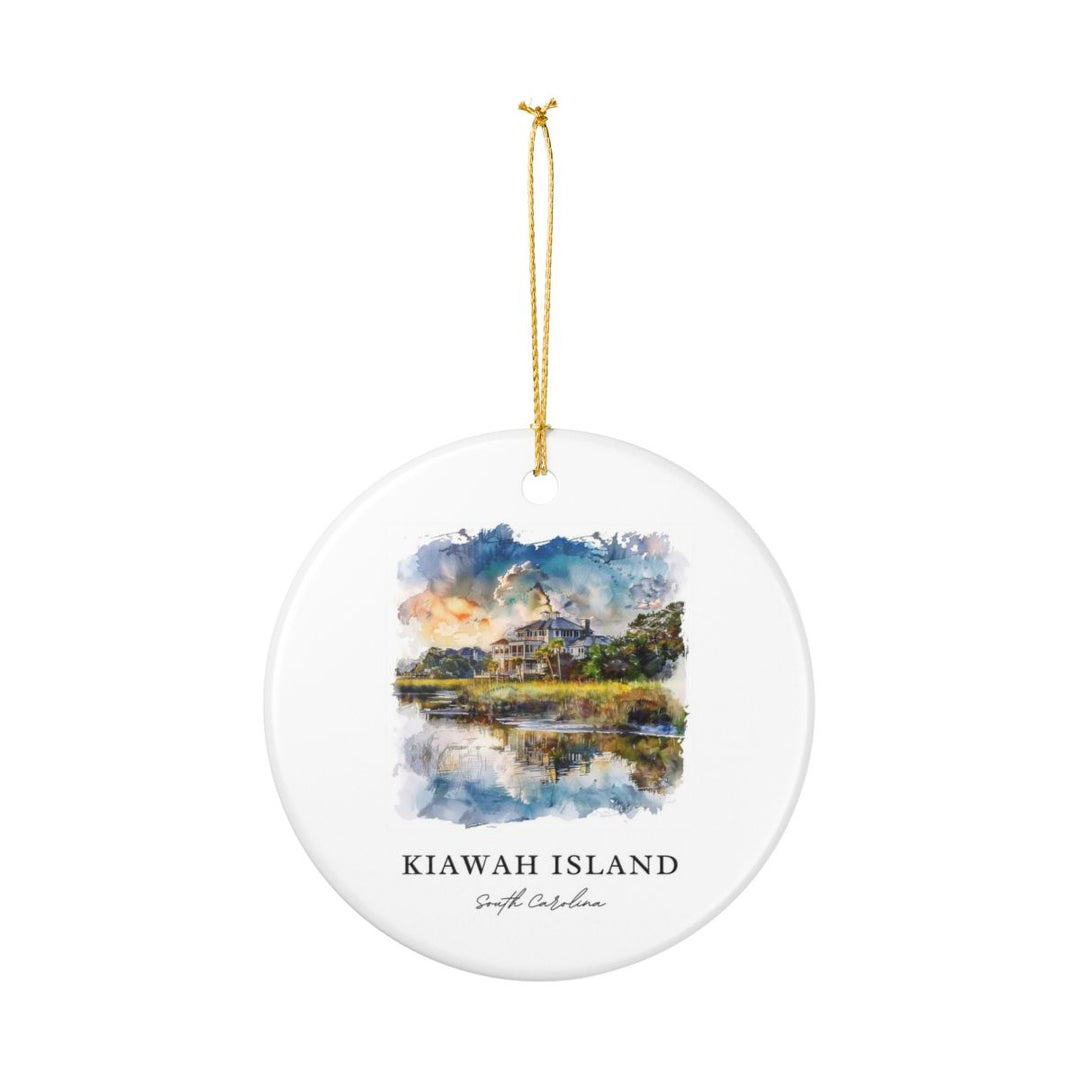 Kiawah Island South Carolina Ornament: Unique Kiawah Island Souvenir, Kiawah Island South Carolina Xmas Decor, and Authentic Kiawah Island Gift