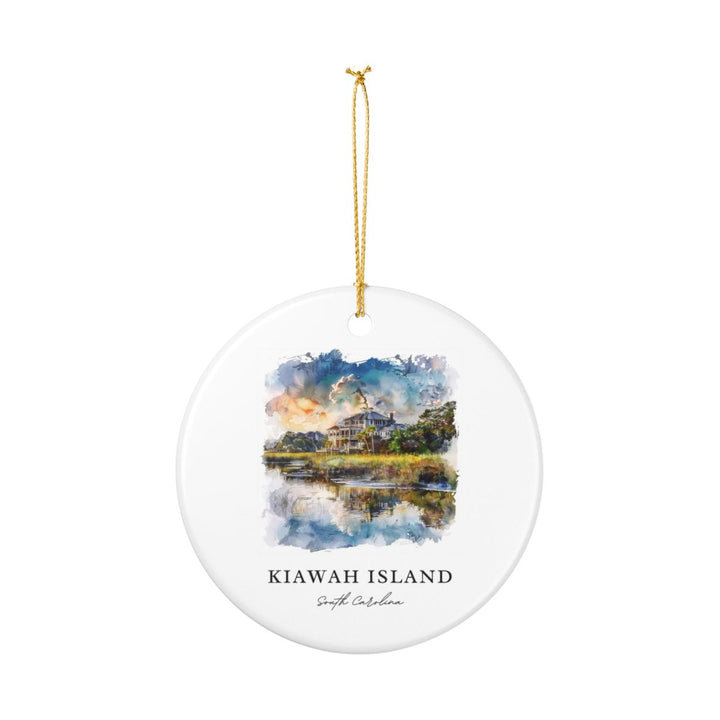 Kiawah Island South Carolina Ornament: Unique Kiawah Island Souvenir, Kiawah Island South Carolina Xmas Decor, and Authentic Kiawah Island Gift