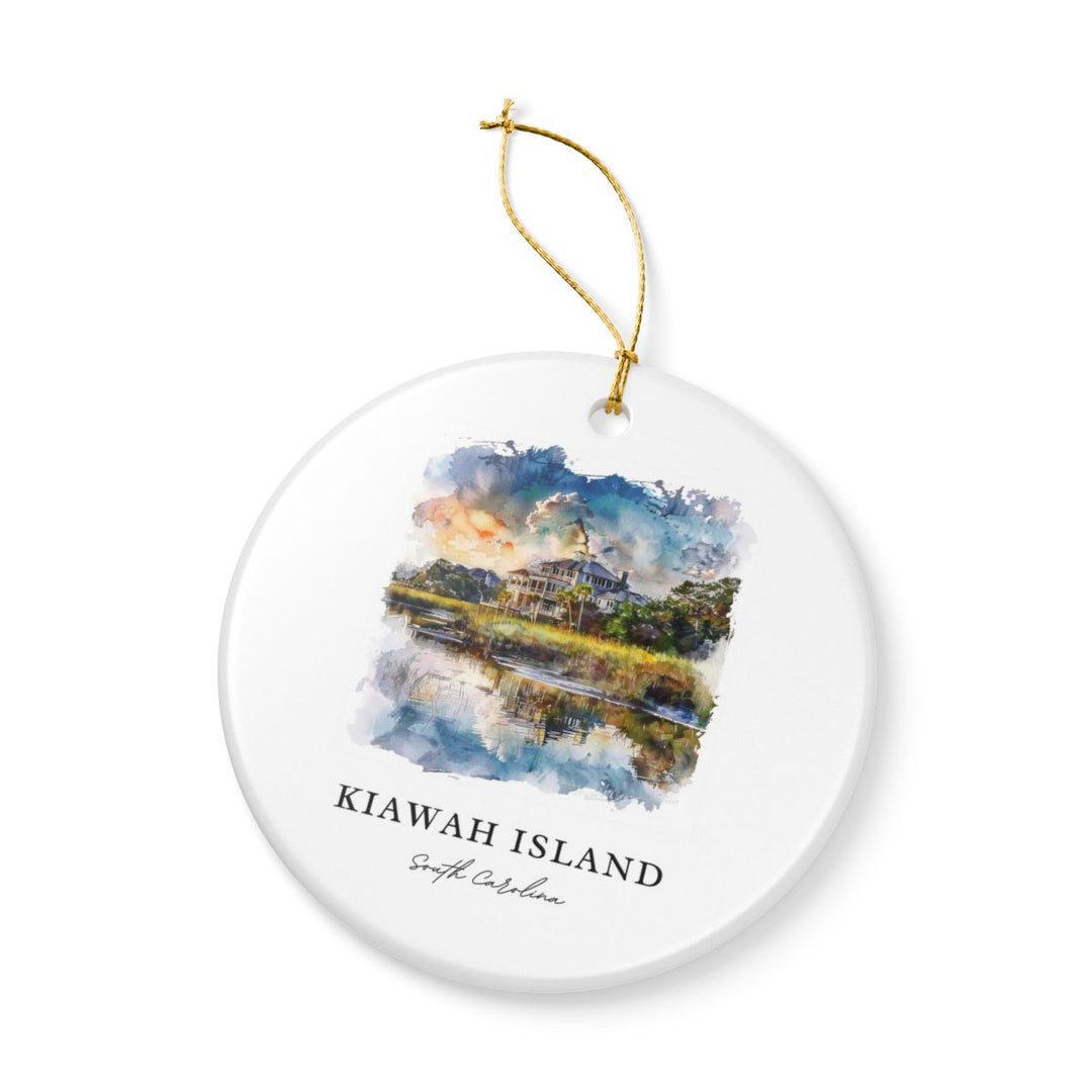 Kiawah Island South Carolina Ornament: Unique Kiawah Island Souvenir, Kiawah Island South Carolina Xmas Decor, and Authentic Kiawah Island Gift