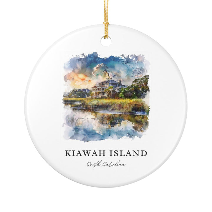 Kiawah Island South Carolina Ornament: Unique Kiawah Island Souvenir, Kiawah Island South Carolina Xmas Decor, and Authentic Kiawah Island Gift