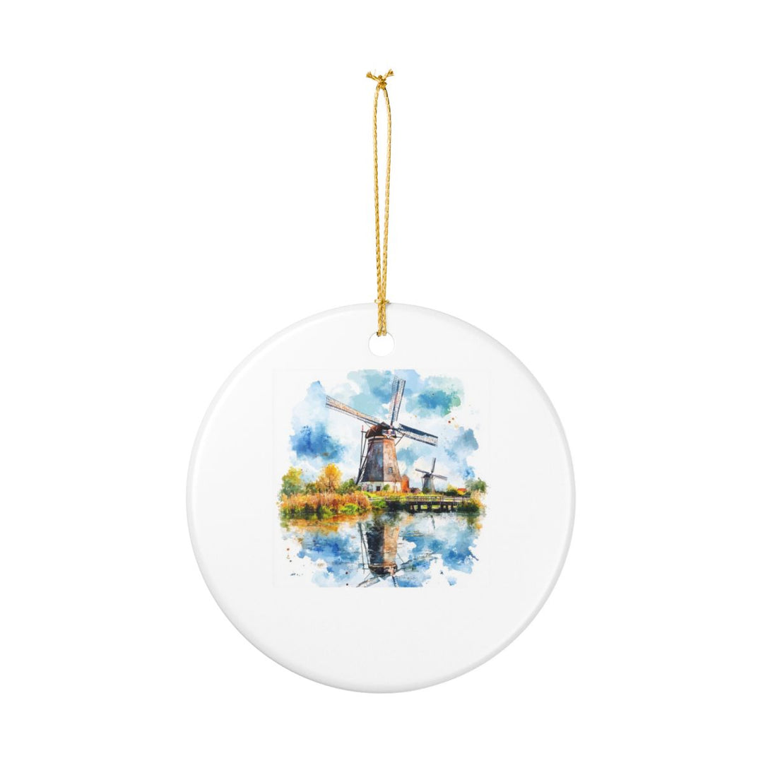 Kinderdijk Netherlands Ornament: Unique Kinderdijk Souvenir, Kinderdijk Netherlands Xmas Decor, and Authentic Kinderdijk Gift