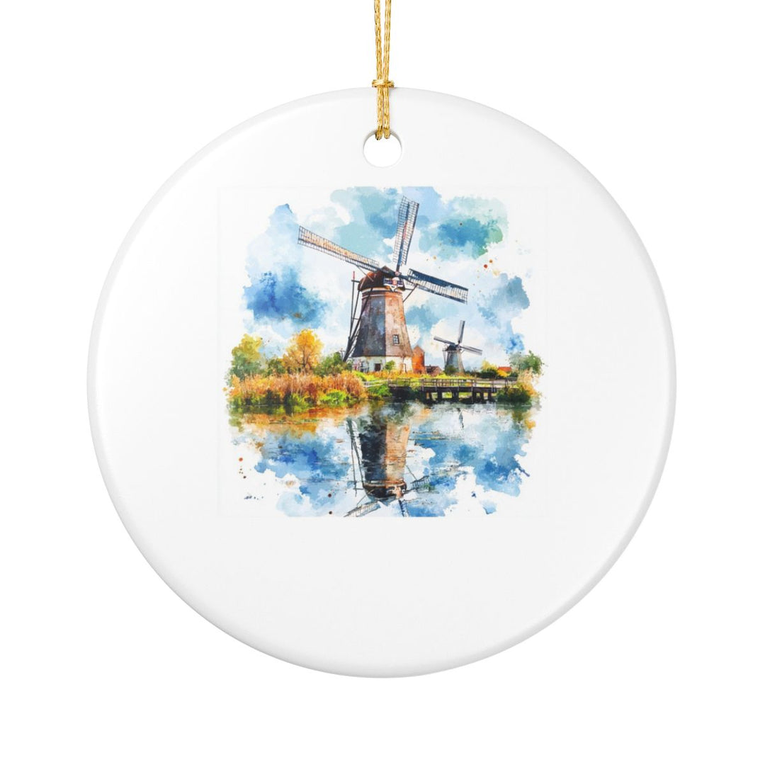 Kinderdijk Netherlands Ornament: Unique Kinderdijk Souvenir, Kinderdijk Netherlands Xmas Decor, and Authentic Kinderdijk Gift