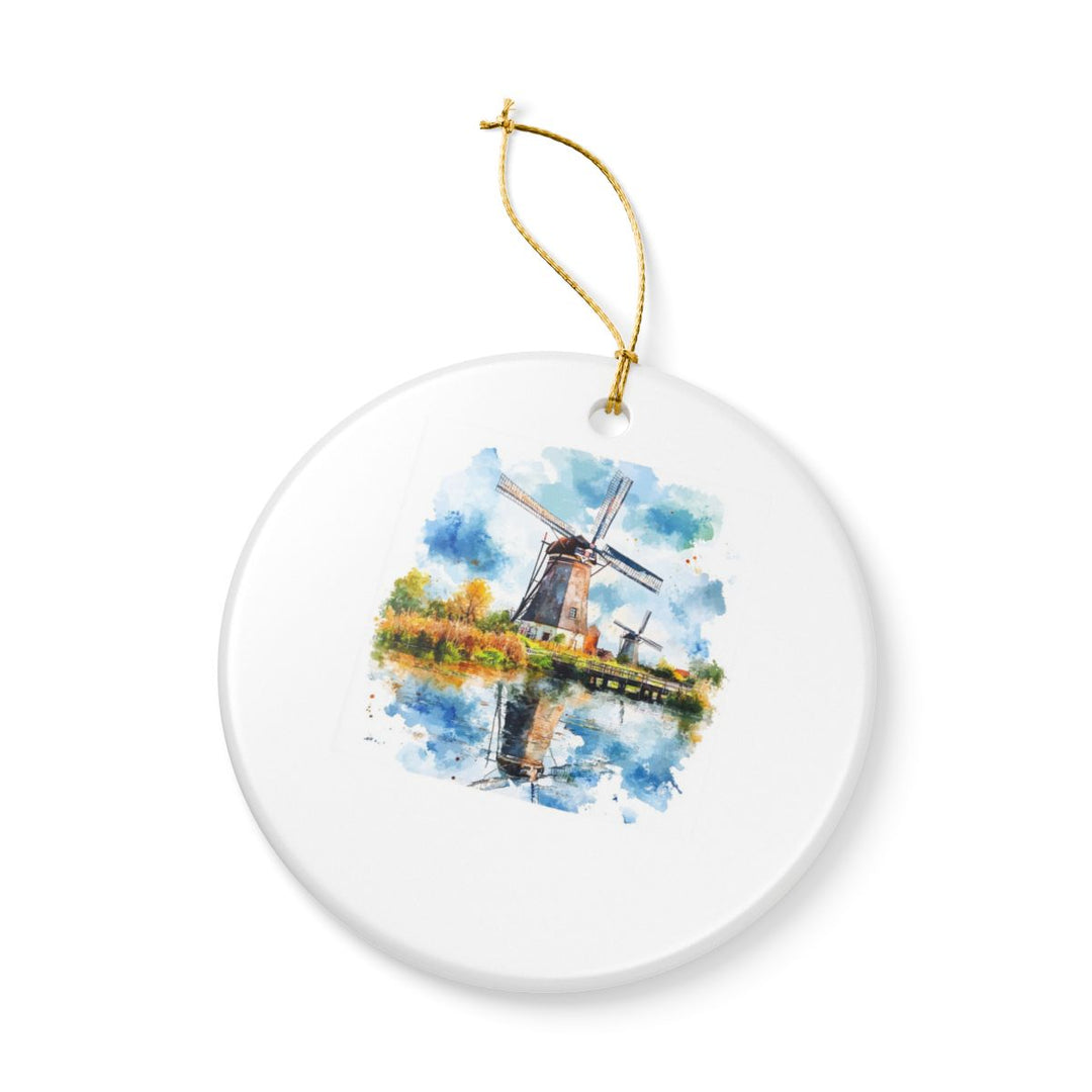 Kinderdijk Netherlands Ornament: Unique Kinderdijk Souvenir, Kinderdijk Netherlands Xmas Decor, and Authentic Kinderdijk Gift