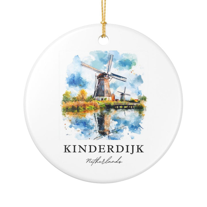 Kinderdijk Netherlands Ornament | Christmas Travel Souvenir Gift