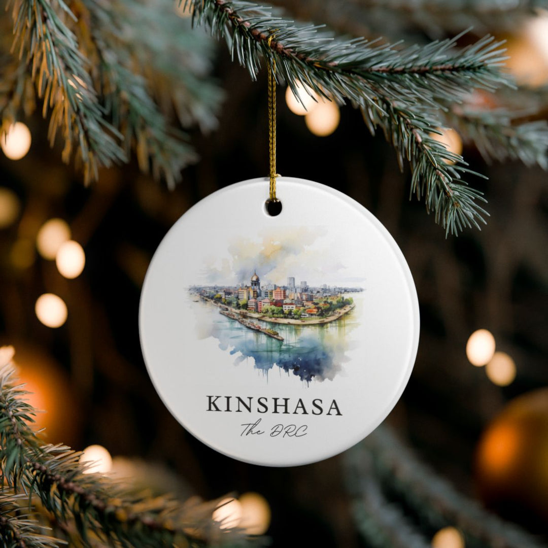 Kinshasa Democratic Republic of the Congo Ornament: Unique Kinshasa Democratic Republic of the Congo Souvenir, Kinshasa Democratic Republic of the Congo Xmas Decor, and Authentic Kinshasa Democratic Republic of the Congo Gift