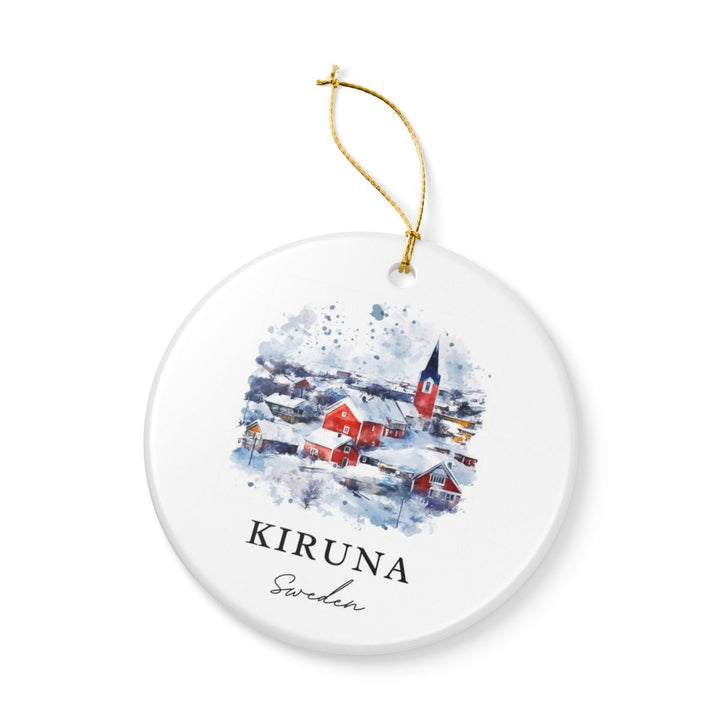 Kiruna Sweden Ornament: Unique Kiruna Souvenir, Kiruna Sweden Xmas Decor, and Authentic Kiruna Gift