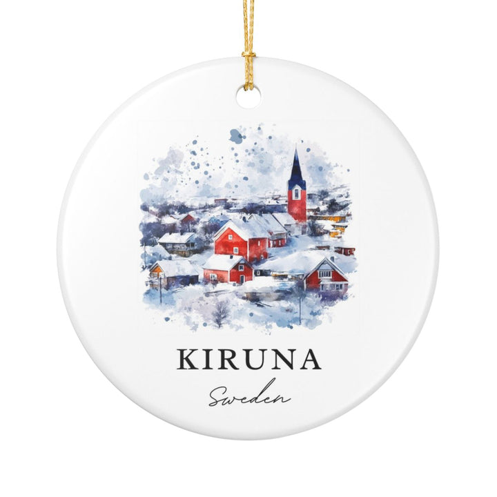 Kiruna Sweden Ornament: Unique Kiruna Souvenir, Kiruna Sweden Xmas Decor, and Authentic Kiruna Gift