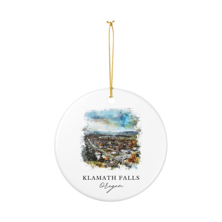 Klamath Falls Oregon USA Ornament: Unique Klamath Falls Souvenir, Klamath Falls Oregon Xmas Decor, and Authentic Klamath Falls Gift