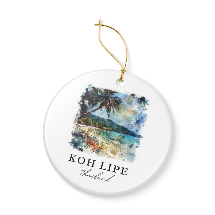 Koh Lipe Thailand Ornament: Unique Koh Lipe Thailand Souvenir, Koh Lipe Thailand Xmas Decor, and Authentic Koh Lipe Thailand Gift